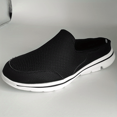 Men's Breathable Mesh Mules Lightweight Non-slip Shoes Dark Grey