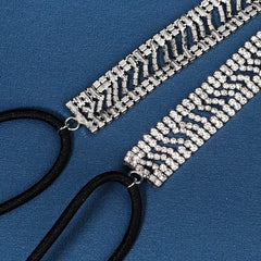 Rhinestone Decor Hair Band Elastic Headband Wedding Hair Accessory