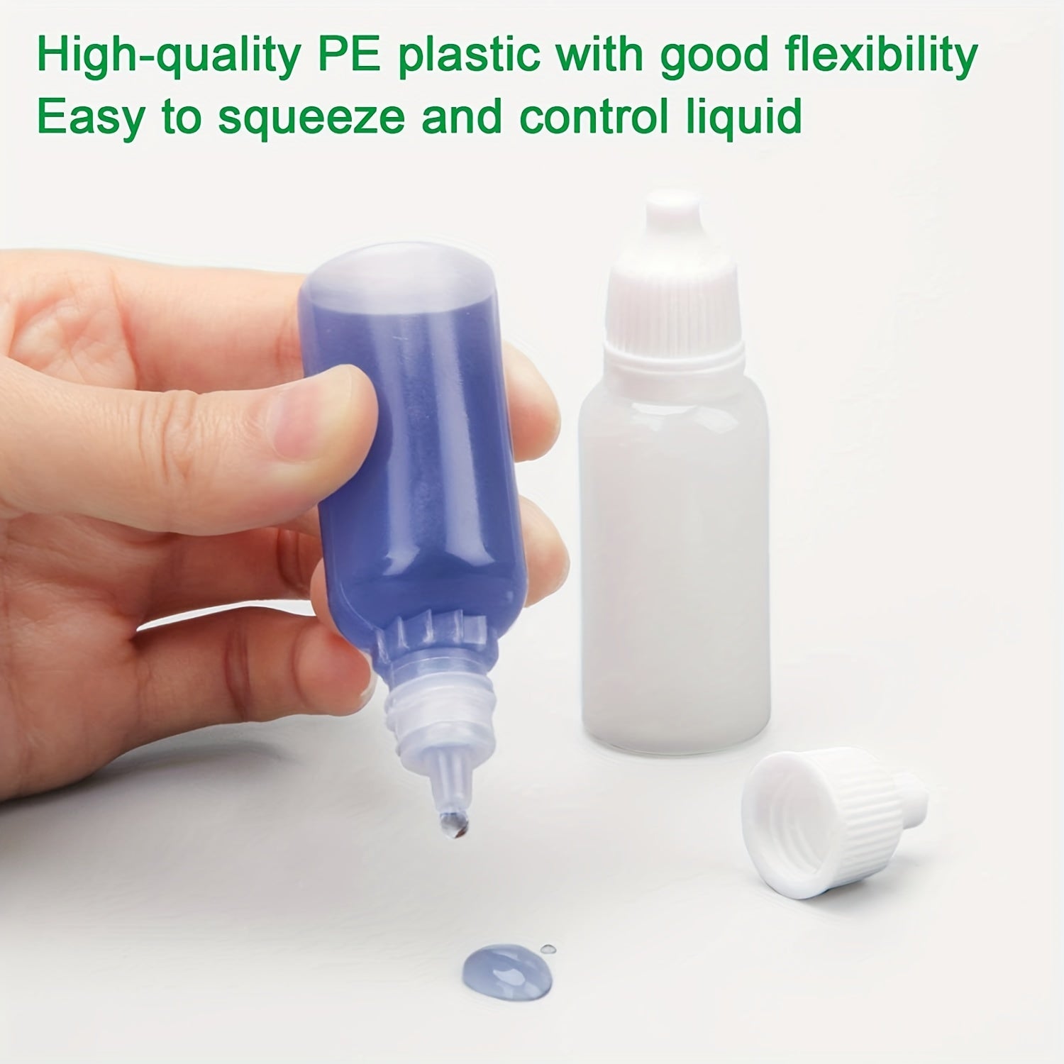 6pcs 15ml Empty Plastic Dropper Bottles for Home & Travel