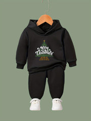 Girls 2pc Christmas Tree Hooded Sweatshirt & Sweatpants Set