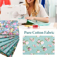 8pcs Floral Quilting Fabric Cotton DIY Doll Clothes Precut For Patchwork Craft