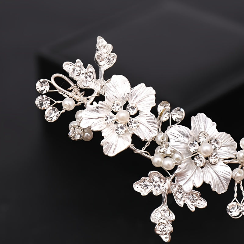 Silvery Wedding Hair Comb Bridal Hair Pins Bridal Headpiece Bridal Hairpiece