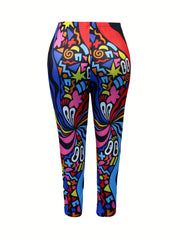 Allover Print Stretch Leggings Skinny Fit