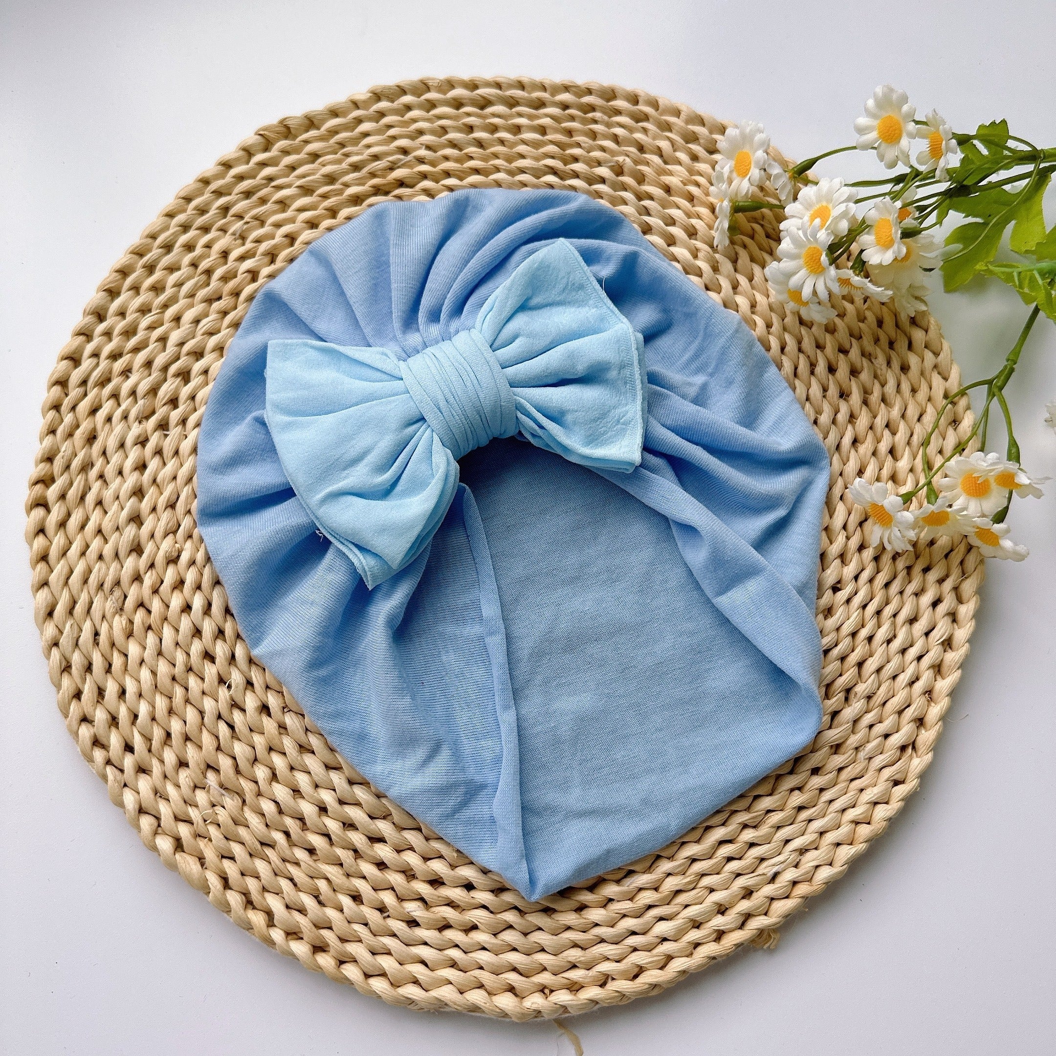 Elastic Bow Turban for Baby Girls