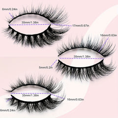 Fluffy 3D Faux Mink Eyelashes Soft Natural Thick Cat Eye Lashes