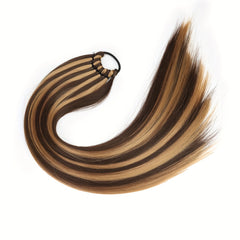 Long Straight Ponytail Extensions Synthetic Hair Extensions For Daily Use