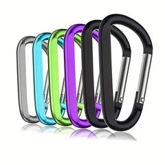 6pcs D Ring Secure Carabiners for Camping Tent Backpack Keychain