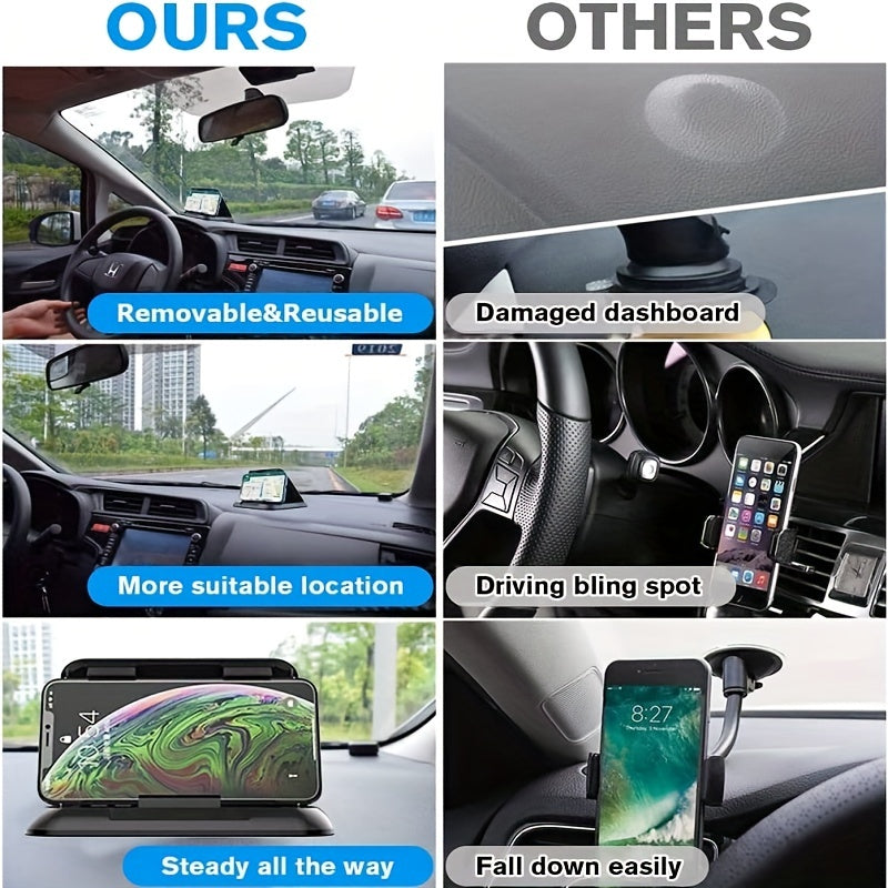 Silicone Car Dashboard Phone Holder Non Slip Pad For Various Dashboards