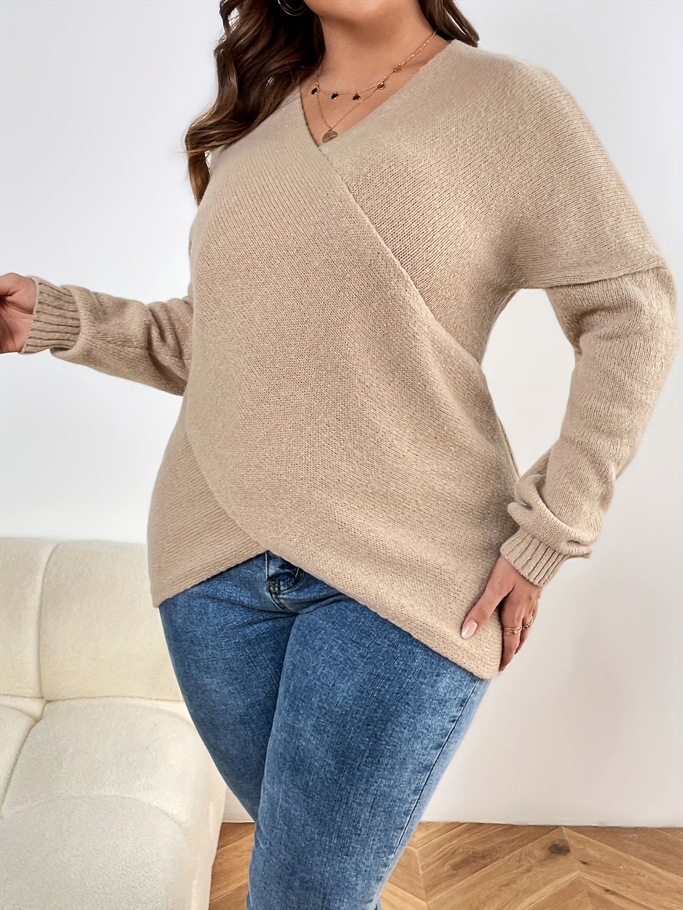 Solid Long Sleeve Casual Sweater