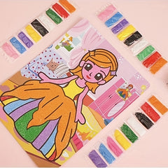 Kids Sand Art Craft Kit with Colored Sand & 10 Painting Cards