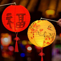 2022 Classical Luminous Lanterns Fu Character Ancient Style Lanterns