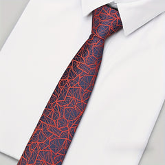High Business Style Neck Tie Floral Men's Jacquard Wave Tie