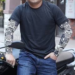 Summer Sunscreen Sleeves Long Tattoo Arm Guard Flower Pattern Sleeves