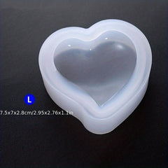 Silicone Epoxy Resin Mold Heart Shaped for DIY Jewelry Pendant Making