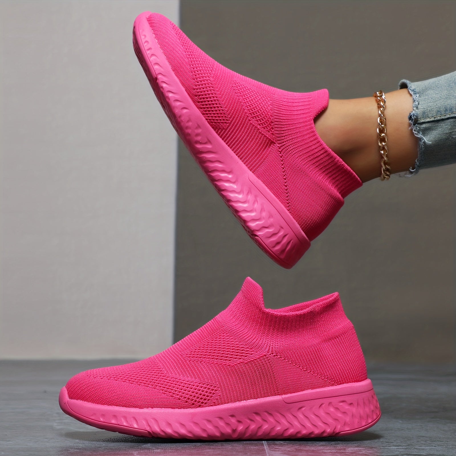 Women's Solid Outdoor Shoes Breathable Running Casual Sports Shoes