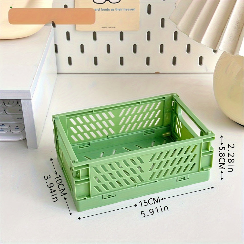 1pc Hollow Out Storage Basket Desktop Organizer Box