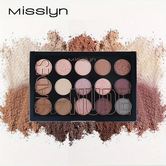 15 Shades Nude Eyeshadow Palette Natural Matte Shimmer Glitter Makeup