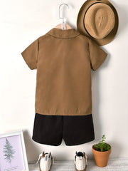 2pcs Boys Shirt & Shorts Comfortable Casual Kids Summer Clothes Sets