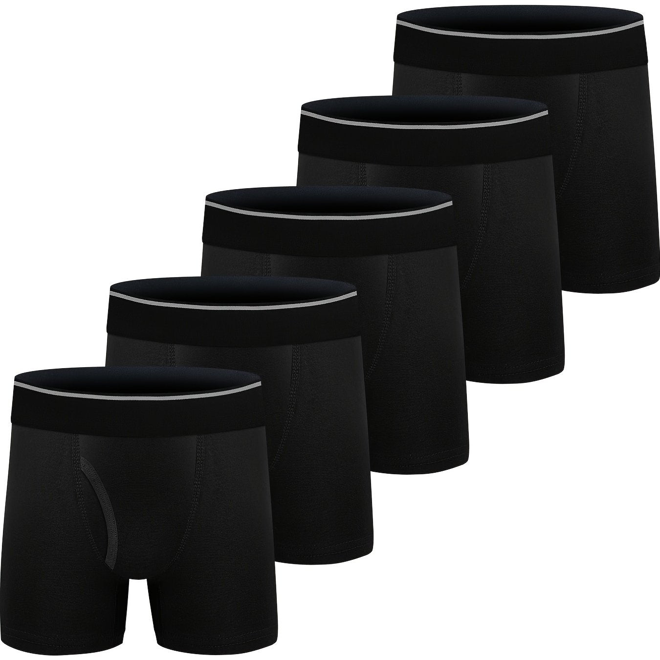 5pcs Boys Boxer Briefs Soft Cotton Underwear Breathable Sport