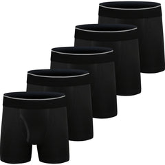 5pcs Boys Boxer Briefs Soft Cotton Underwear Breathable Sport