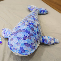 Extra Large Whale Plush Pillow Cushion 50cm - Gray & Pat