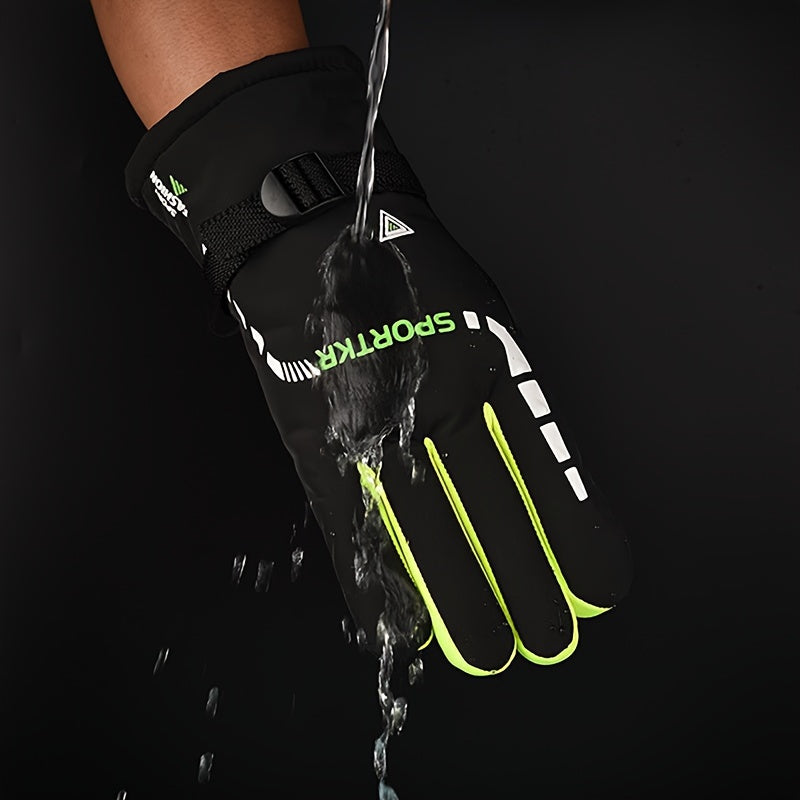 Waterproof Winter Cycling Gloves Windproof Motorcycle Warm Gloves
