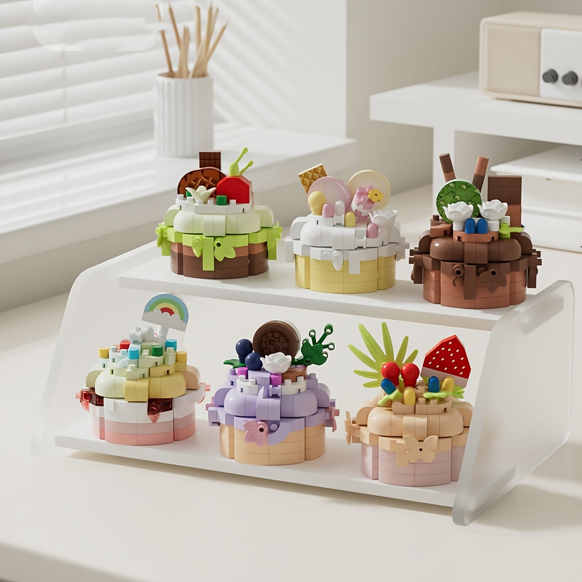 Colorful Triangle Cake Desktop Ornament Educational Toy