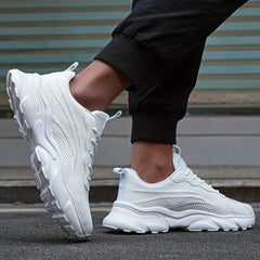 Men's Chunky Knit Sneakers for Jogging Gym