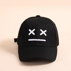 Boys Casual Baseball Cap UV Protection Embroidered Face Expression Cap