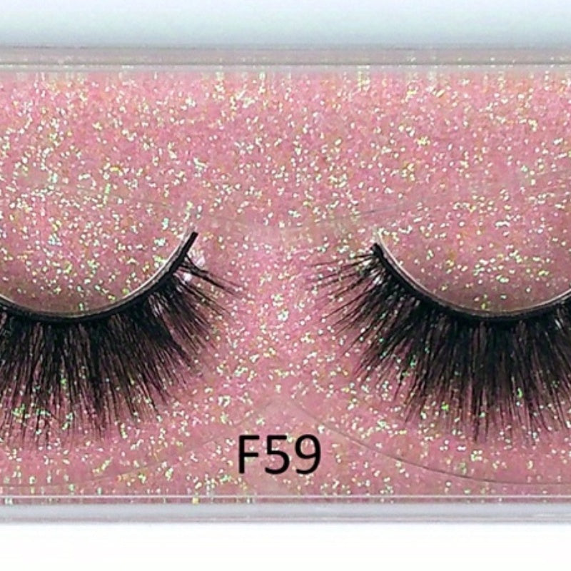 Faux Mink 3D Natural Look False Eyelashes, 200 Pairs