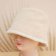 Women's Vintage Bucket Hat Fall Winter Brim Basin Hat