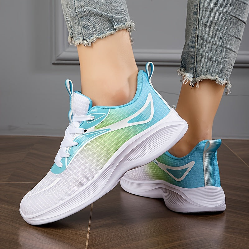 Women's Gradient Running Shoes Non Slip Sneakers Breathable