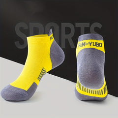 5 Pairs Breathable Cotton Ankle Socks for Sports Running Fitness