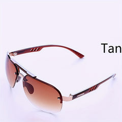 UV 400 Protection Rimless Sunglasses Men's Driving Glasses