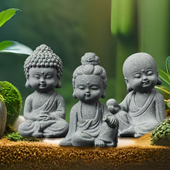 Charming Buddha Statue Zen Decor for Aquariums Gardens Sand Tables