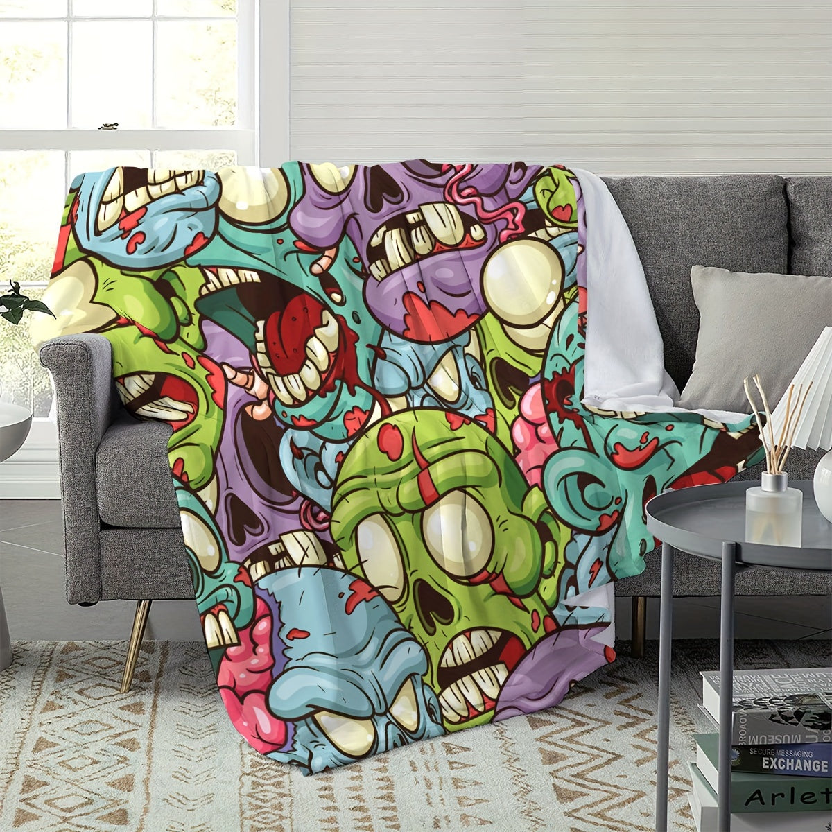 Little Ghost Print Blanket for Winter Indoor Outdoor Use