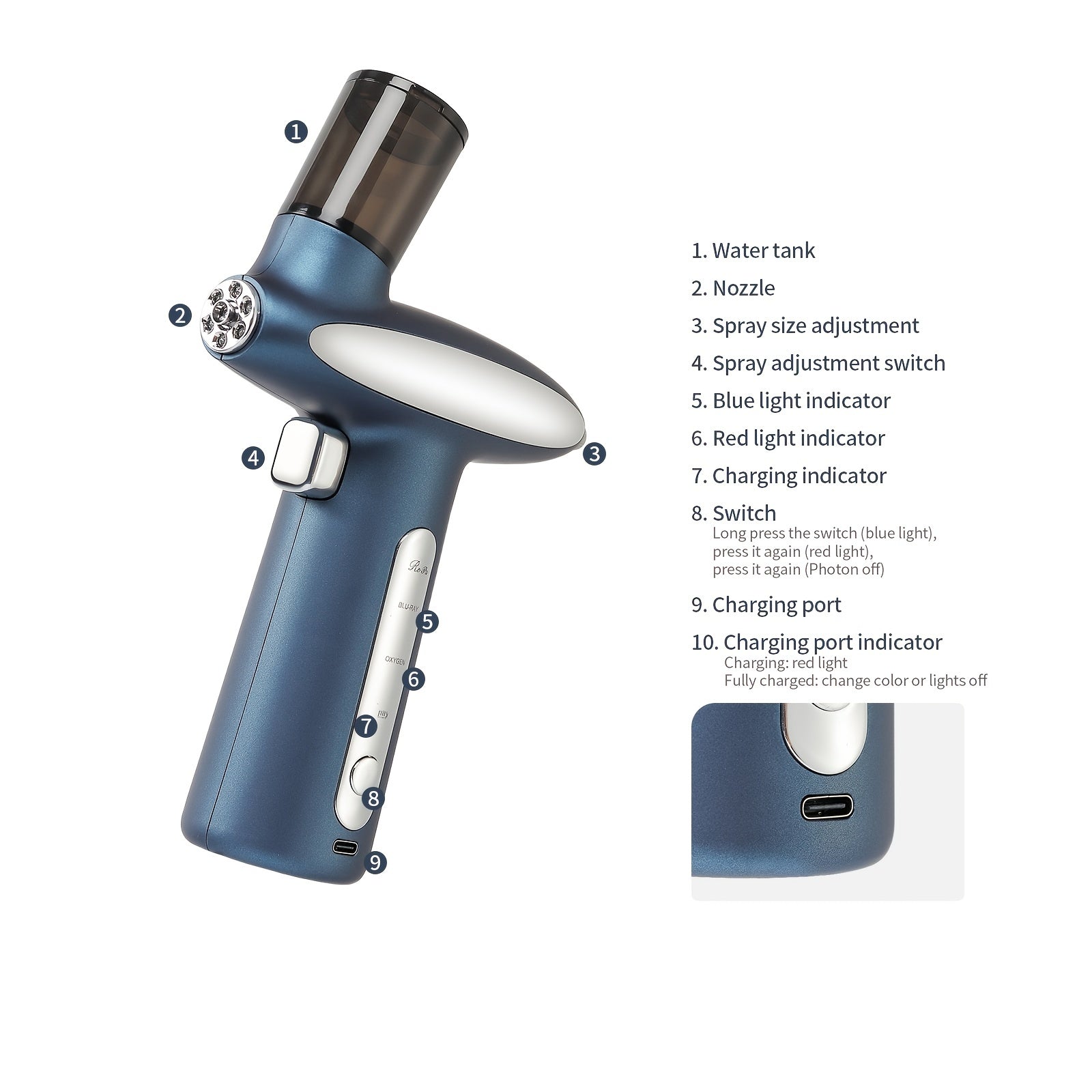 Airbrush Makeup Spray Gun 0.3mm for Body Art Painting, Manicure