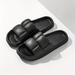 Men's Open Toe Slippers Anti skid Slip On Slides For Indoor Outdoor Shower