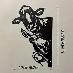 Farm Animal Silhouette Wall Decor for Rustic Outdoor Spaces