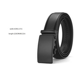 Men's Leather Business Belt Automatic Buckle Top Layer Belt