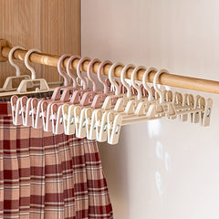 5pcs Retractable Trouser Rack Stacked Trousers Hanger Skirt Clip