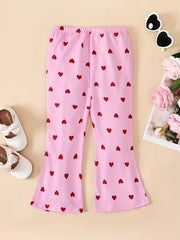 Girls' Polka Dots Bell Bottom Pants Wide Leg Trousers
