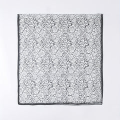 Rose Print Gauze Scarf Windproof Shawl Travel Beach Towel