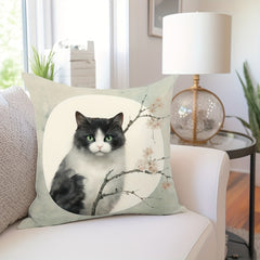 1pc Cat Throw Pillow Covers Printed Throw Pillowcase