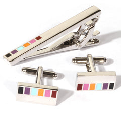 Men's Cufflinks Tie Clip Set - Ideal Gift for Him - Birthday Present