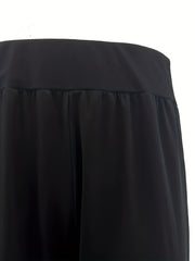 Solid Mesh High Stretch Tapered Leg Trousers