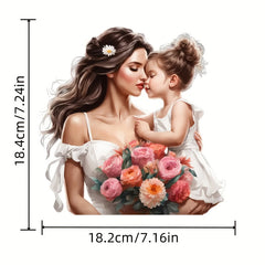 Mother & Daughter Pattern Iron on Washable Stickers DIY