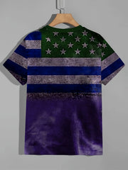 Casual Street Style Round Neck Tee Shirt for Summer