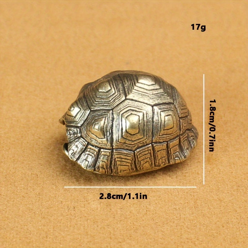 Brass Turtle Bell Keychain Pendant for Bags and Keys