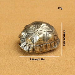 Brass Turtle Bell Keychain Pendant for Bags and Keys
